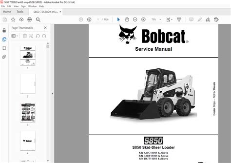 850 skid steer owners manual|bobcat s850 manual pdf.